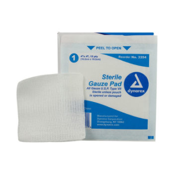 Dynarex Setrile Pads 10.2 cm x 10.2 cm