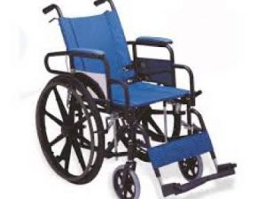 Heavy duty Powder Coated Wheel Chair with Extended Leg Rest