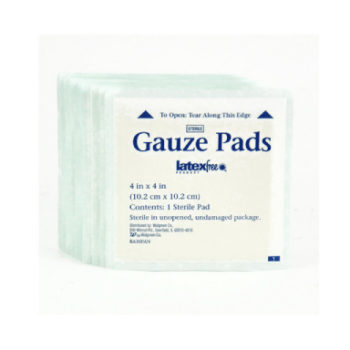 Latex Free Gauze Pads 10.2 cm x 10.2 cm