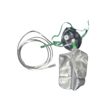 High Flow Oxygen Mask with Rebreathing Bag