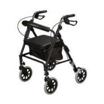 Rollator – rolling walker with medical curved back soft seat