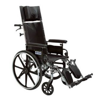 Viper Plus Light Weight Reclining Wheelchair with Elevating Leg Rests and Flip Back Detachable Arms